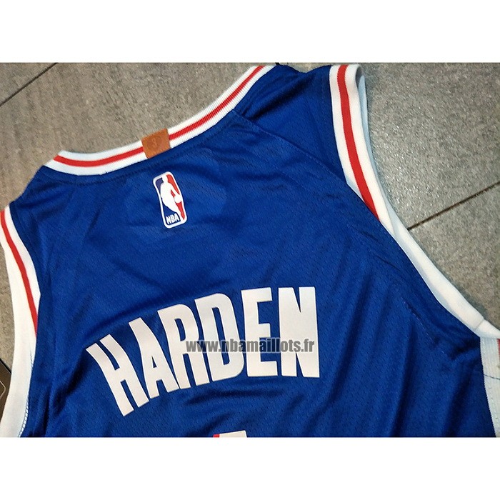 Maillot Philadelphia 76ers James Harden NO 1 Icon 2021-2022 Authentique Bleu